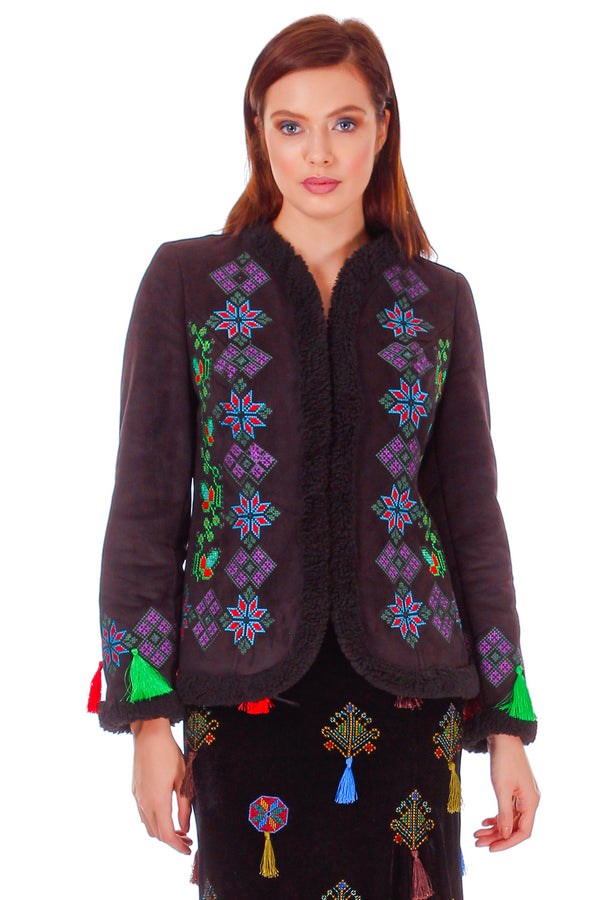 Jacheta stofa cu broderie freeshipping - Liza Panait Online Boutique